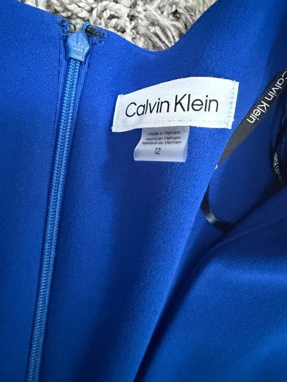 NWT 💙 Royal blue Calvin Klein Twist dress elbow length work dress size 12 new - Picture 9 of 10